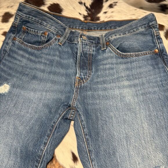 501 Levi’s Original Jeans Distressed denim 29 x 28 C45 - Picture 2 of 10